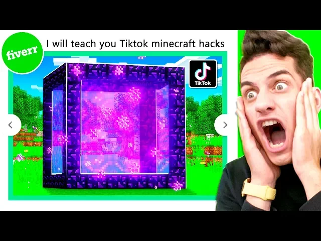 i hired a girl on fiverr to make viral tiktok minecraft hacks!